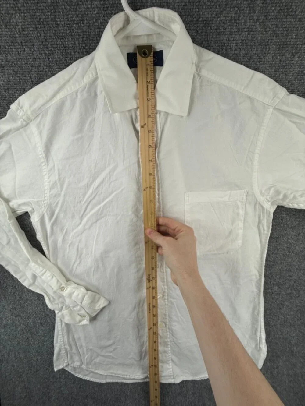 Stenstroms Button Up Shirt White Long Sleeve Cotton Size 40 Univ I Adult Woven